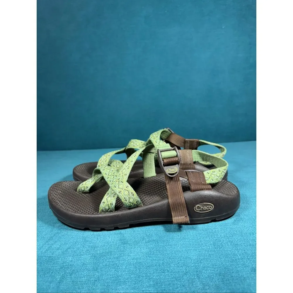 Chaco Z/Cloud X2 Sandals Green Patterned Outdoor Hiking Women’s Size 10